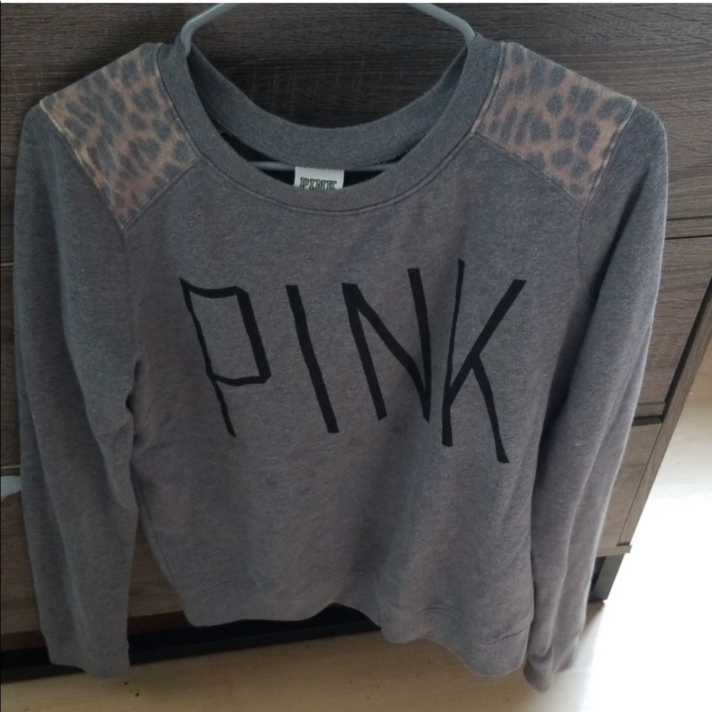 Cheetah print crew sweater